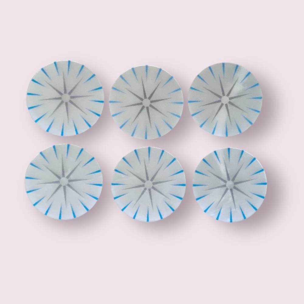 Vintage SOLFRED IKEA Starburst Plastic Coasters - Set of 12
